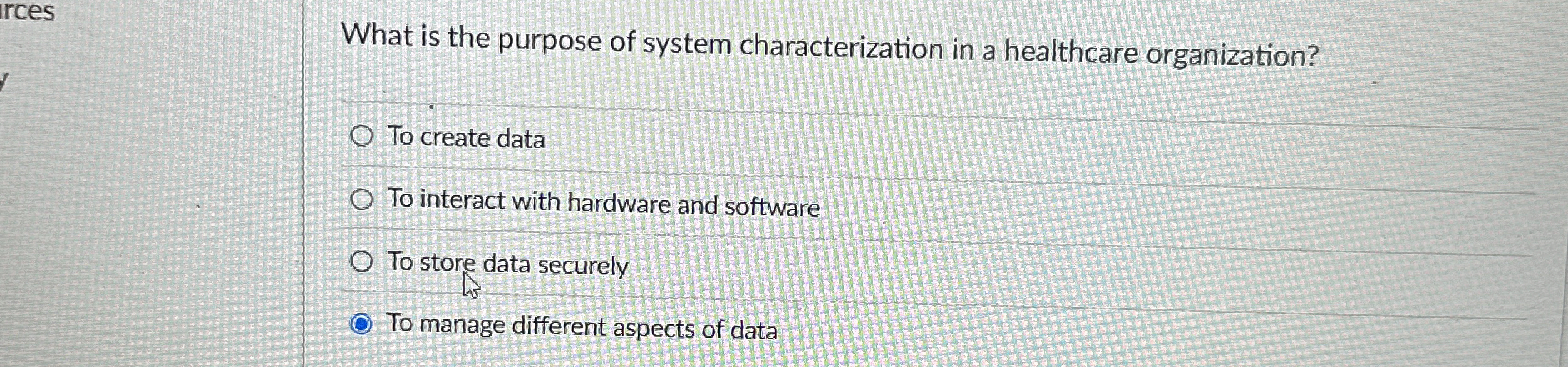 What is the purpose of system characterization in
