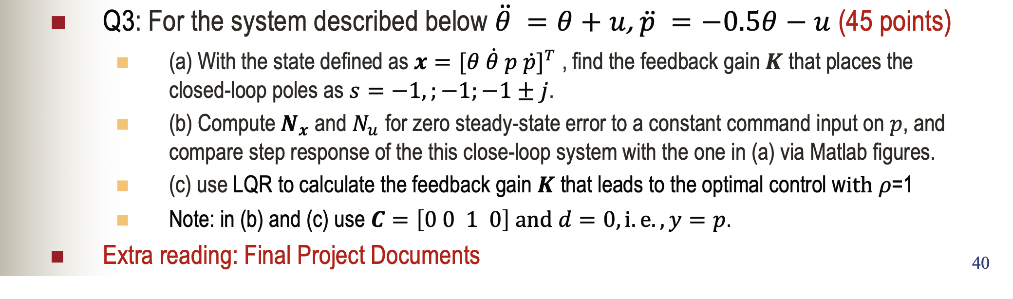 Please send solution to all parts using Matlab