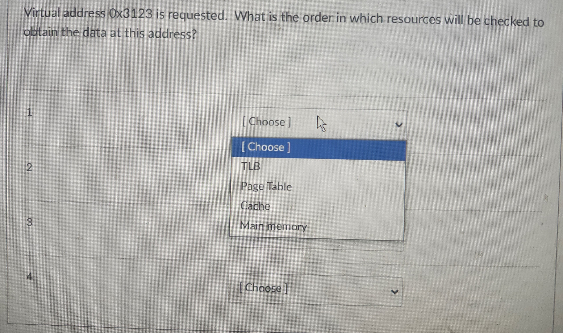A virtual memory system has 2 1 2 2 byte pages, a