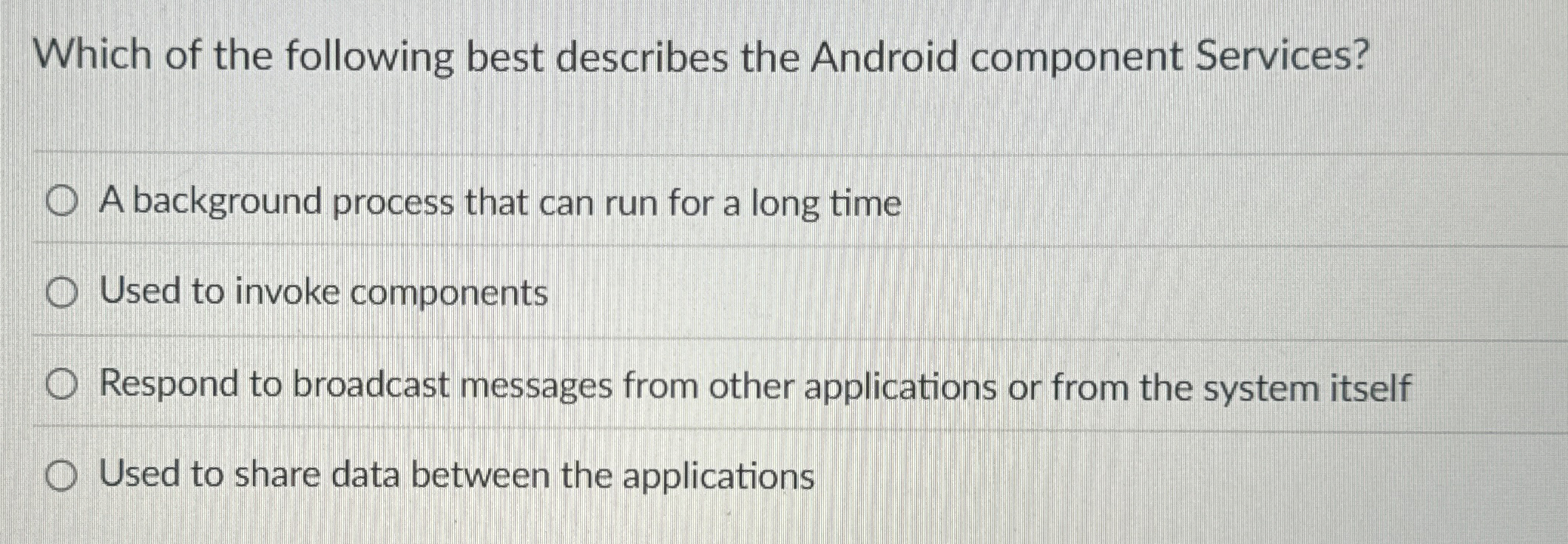 Which of the following best describes the Android