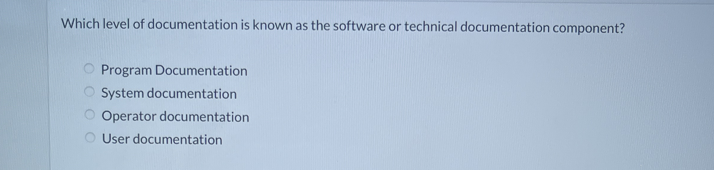 Which level of documentation is known as the
