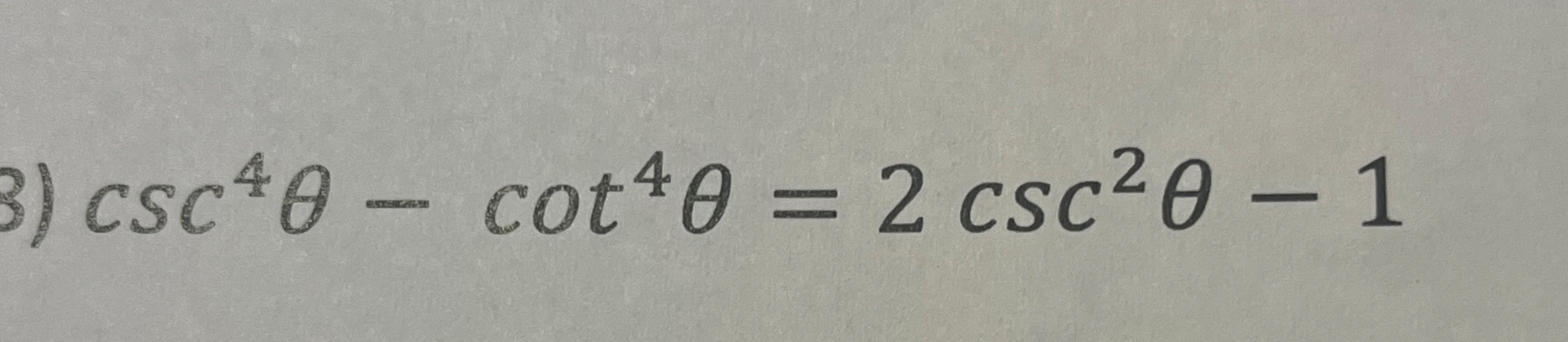 code class = "asciimath" > csc ^ ( 4 ) \ theta -