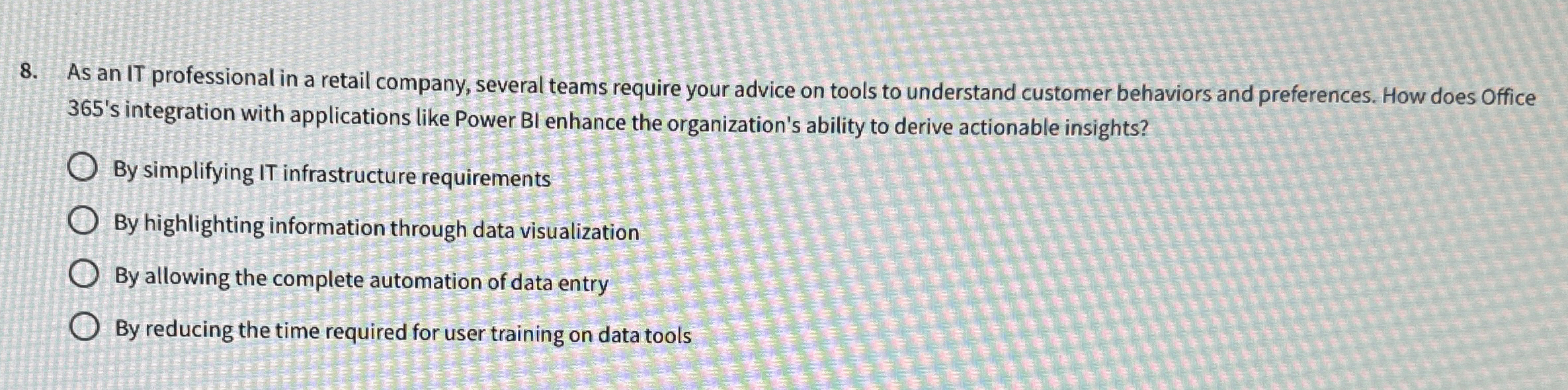 As an IT professional in a retail company,