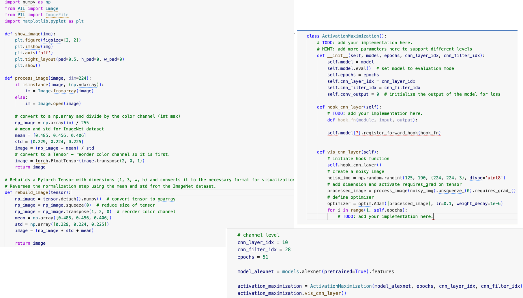 Based on the code in the picture, use python and