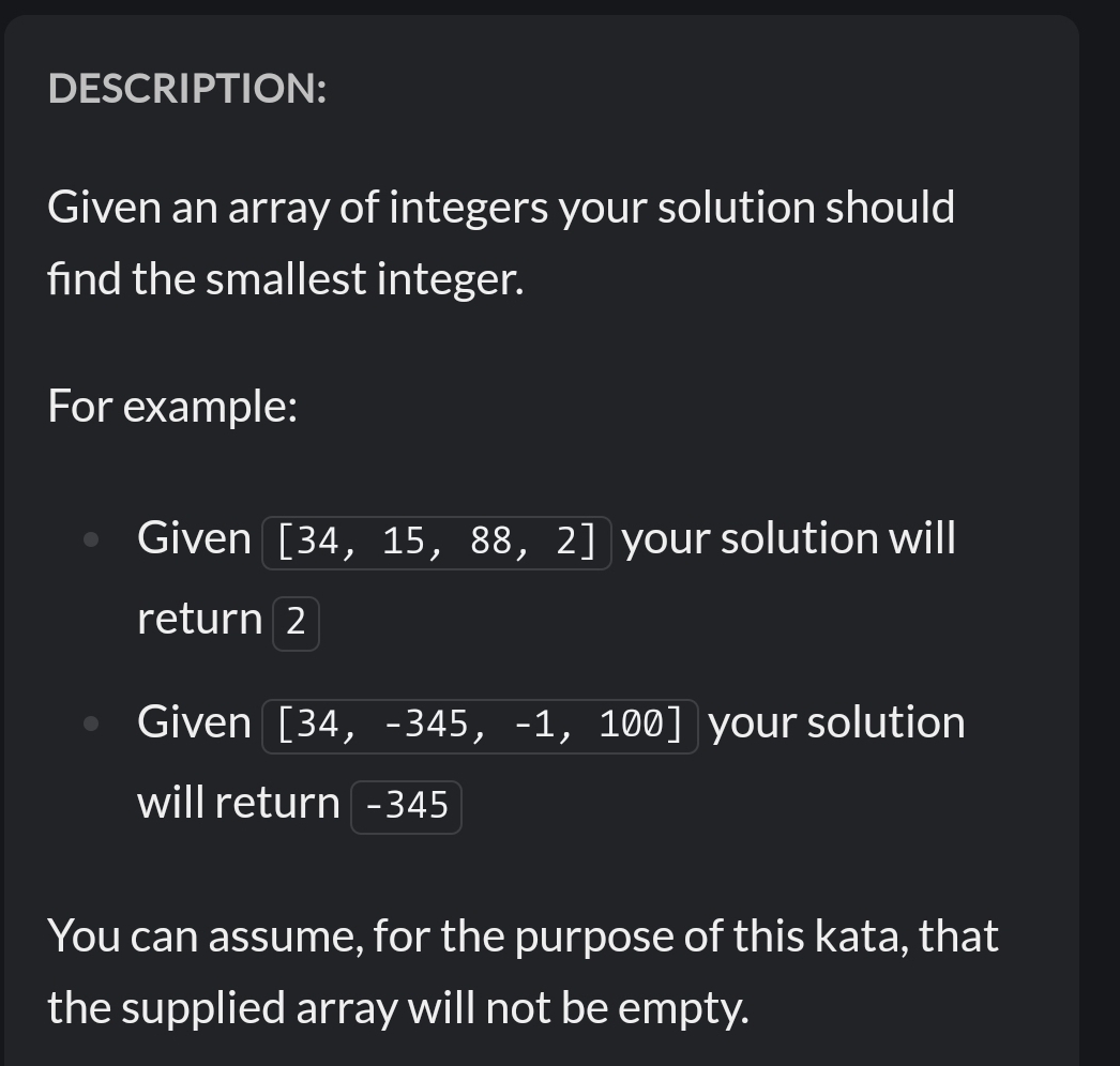 DESCRIPTION: Given an array of integers your