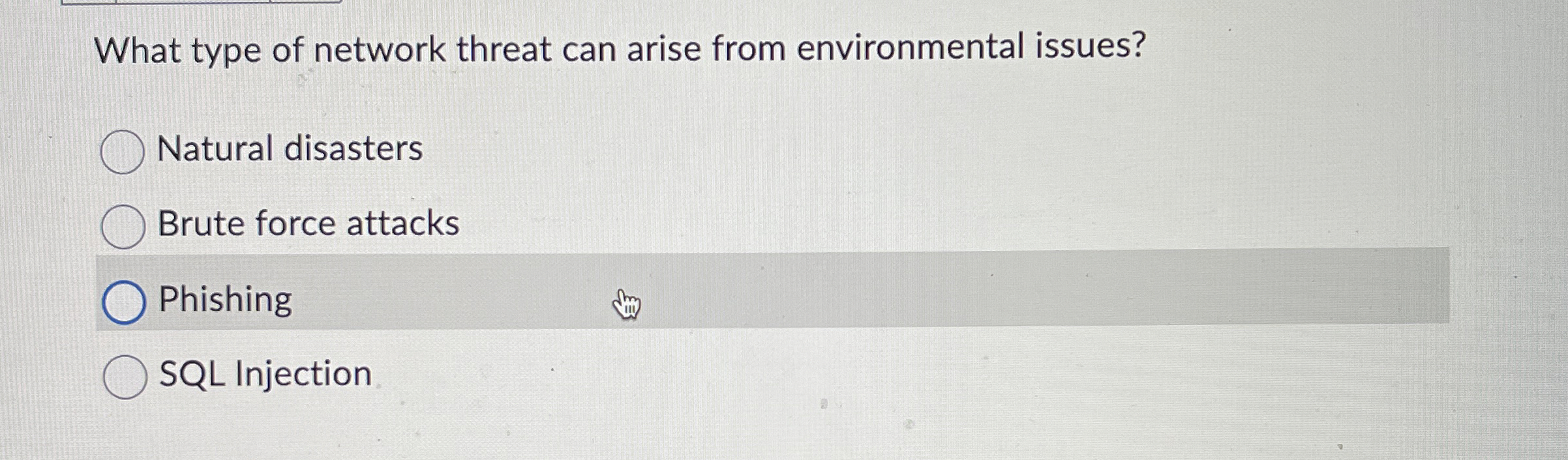 What type of network threat can arise from