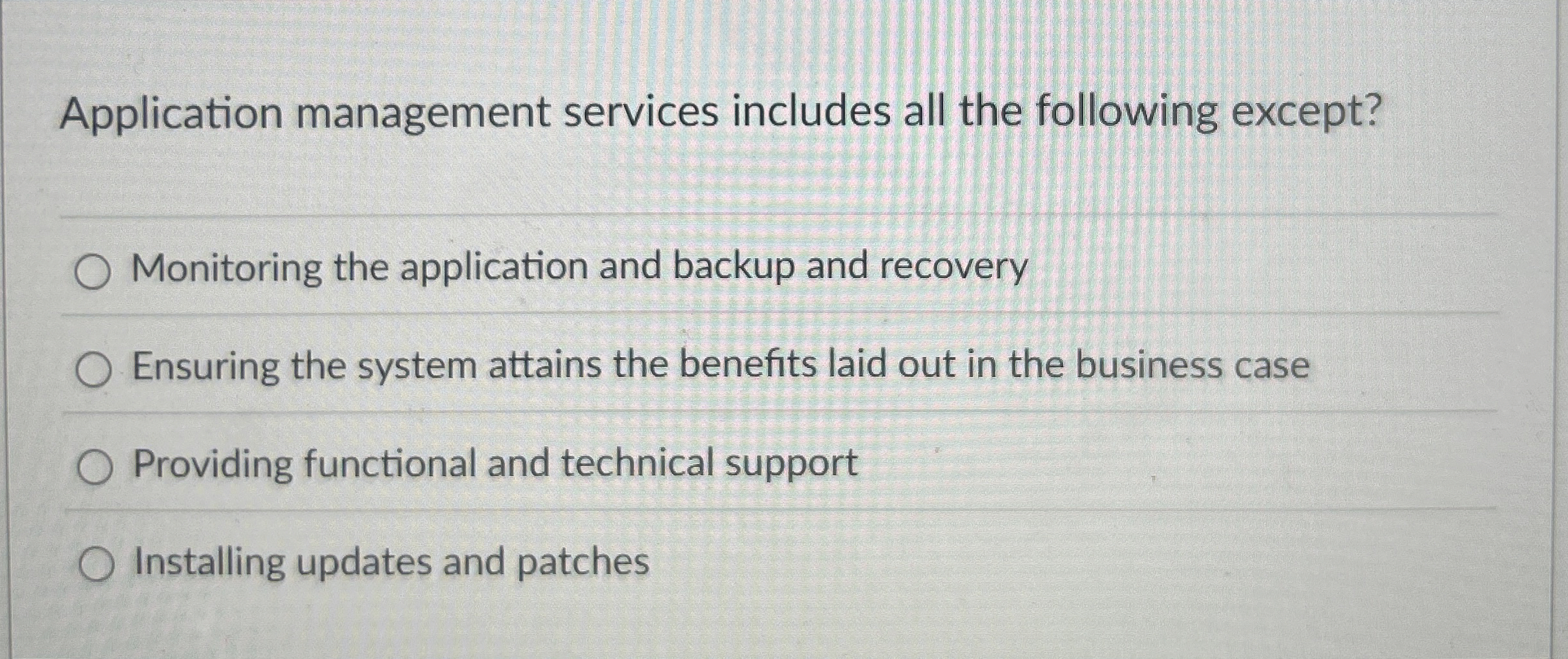 Application management services includes all the