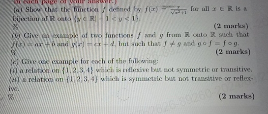 ( a ) Show that the function f defined by f ( x )