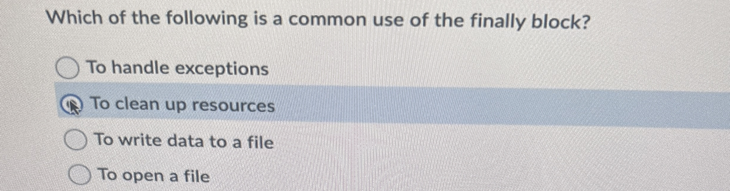 WhiWhich of the following is a common use of the
