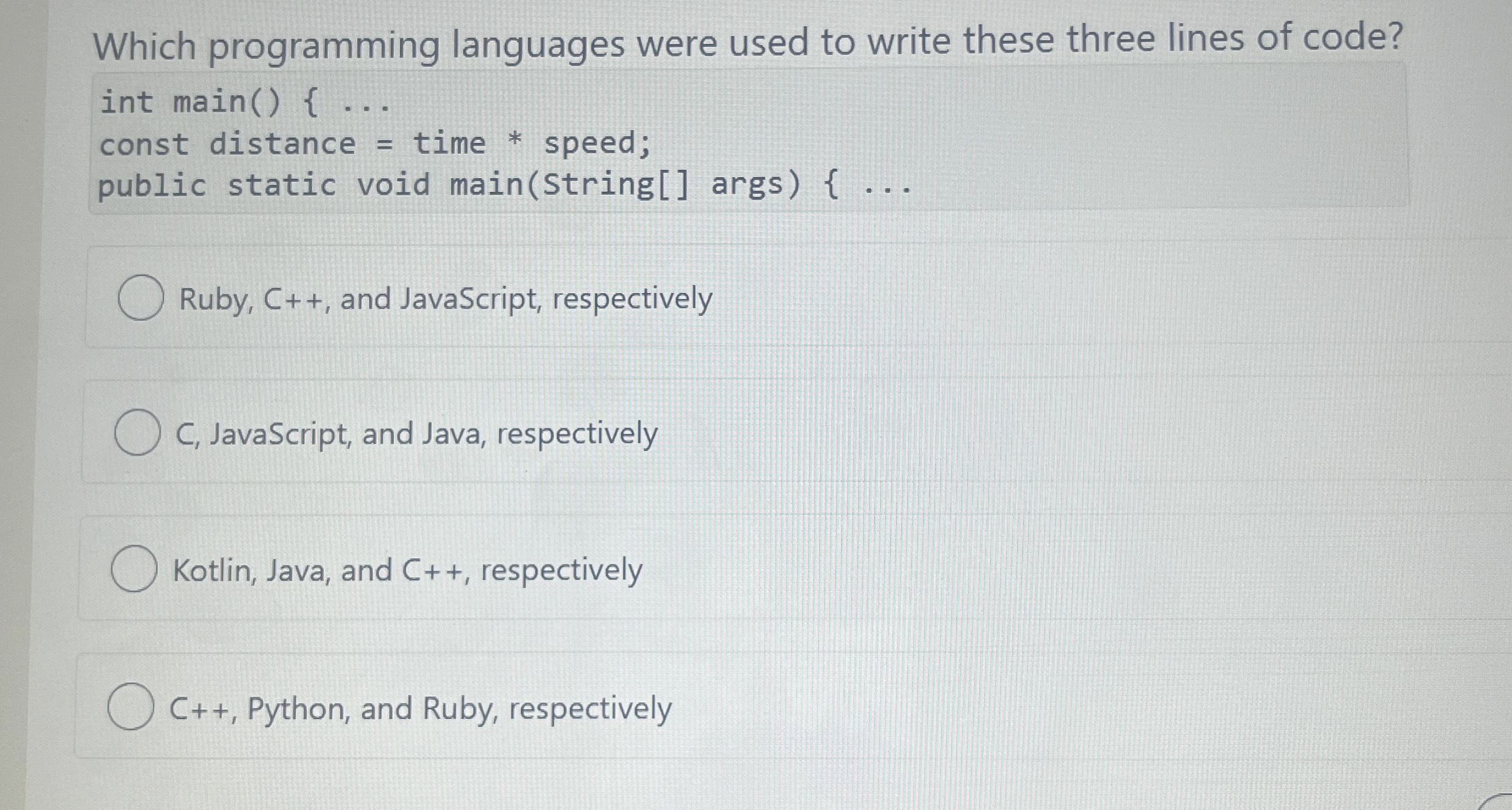 Which programming languages were used to write