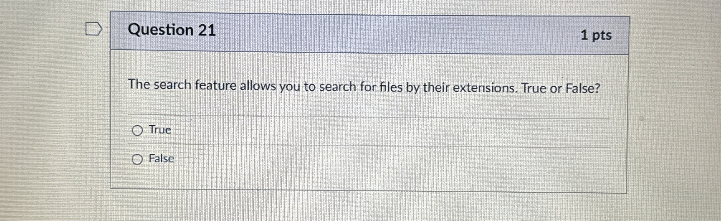 Question 2 1 The search feature allows you to