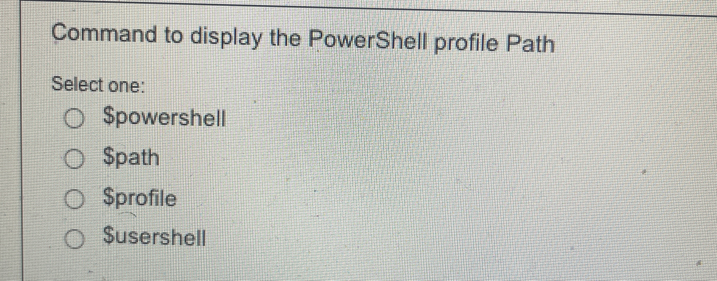 Command to display the PowerShell profile Path