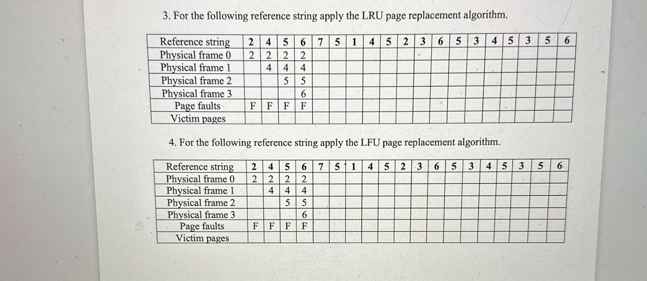I need help with these 2 tables.