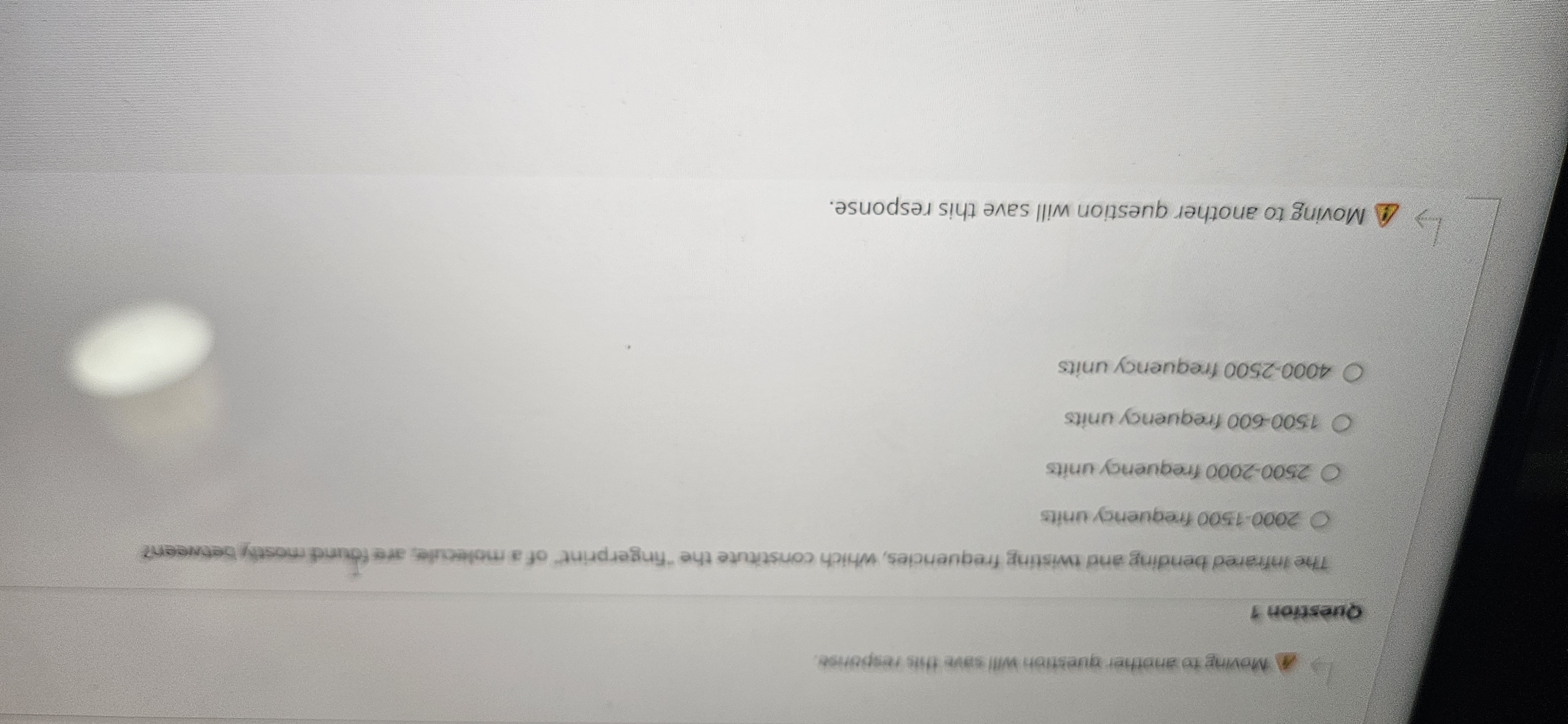 Question 1 The Infrared bending and twisting