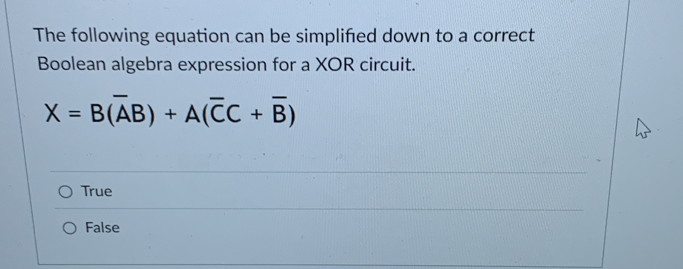 The following equation can be simplified down to