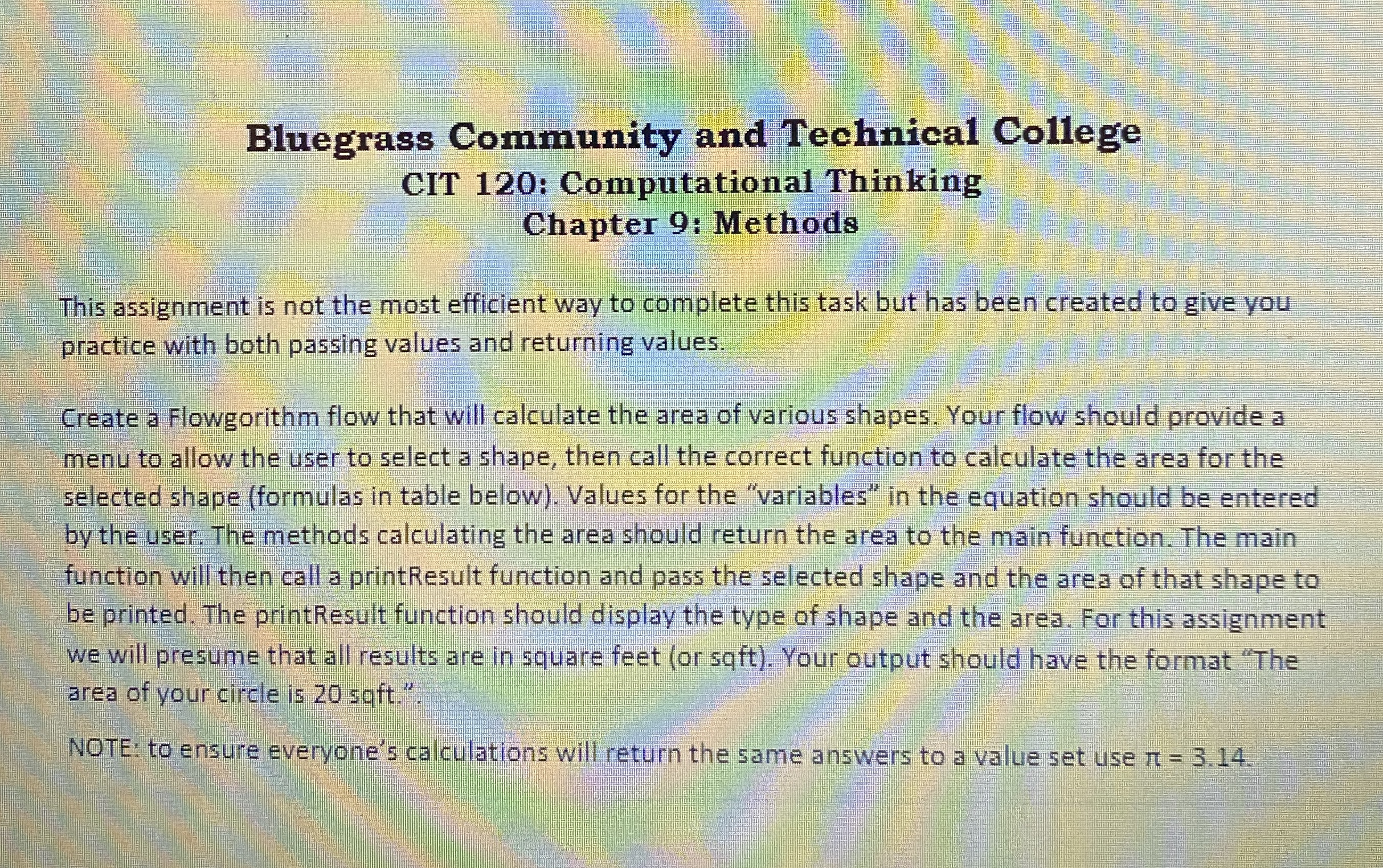 Bluegrass Community and Technical College CIT 1 2