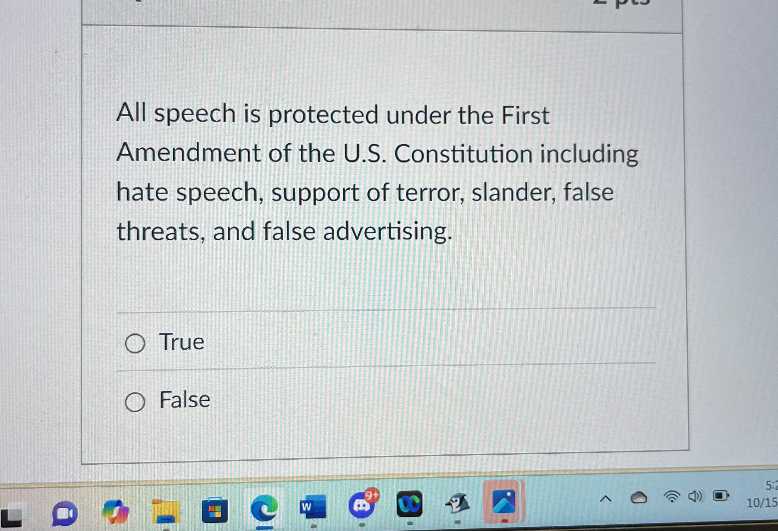 All speech is protected under the First Amendment