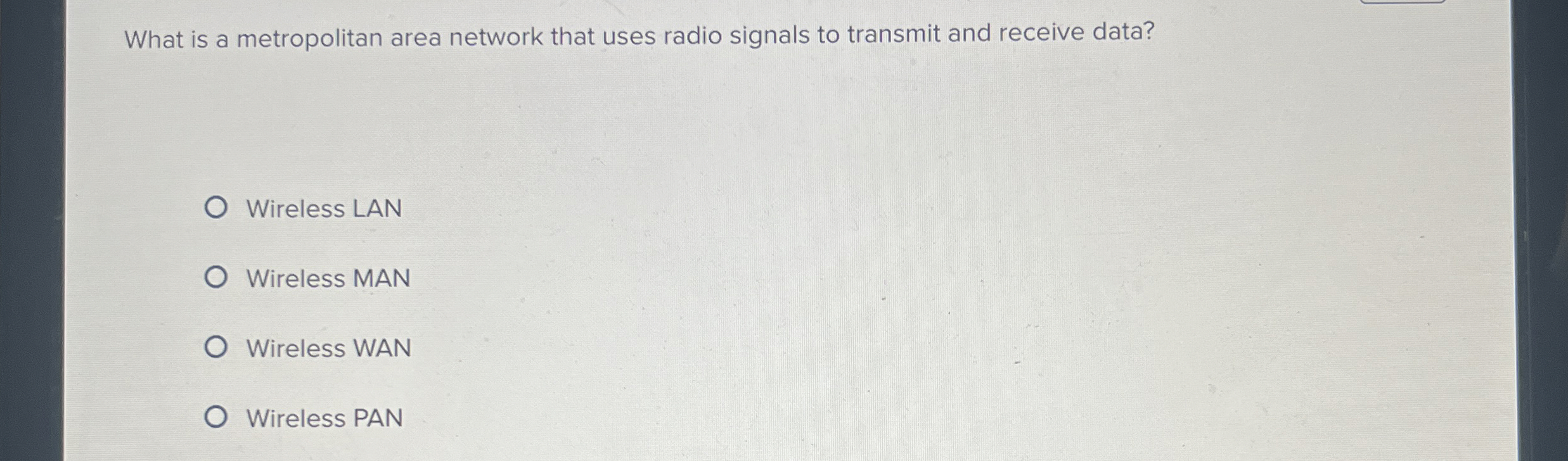 What is a metropolitan area network that uses