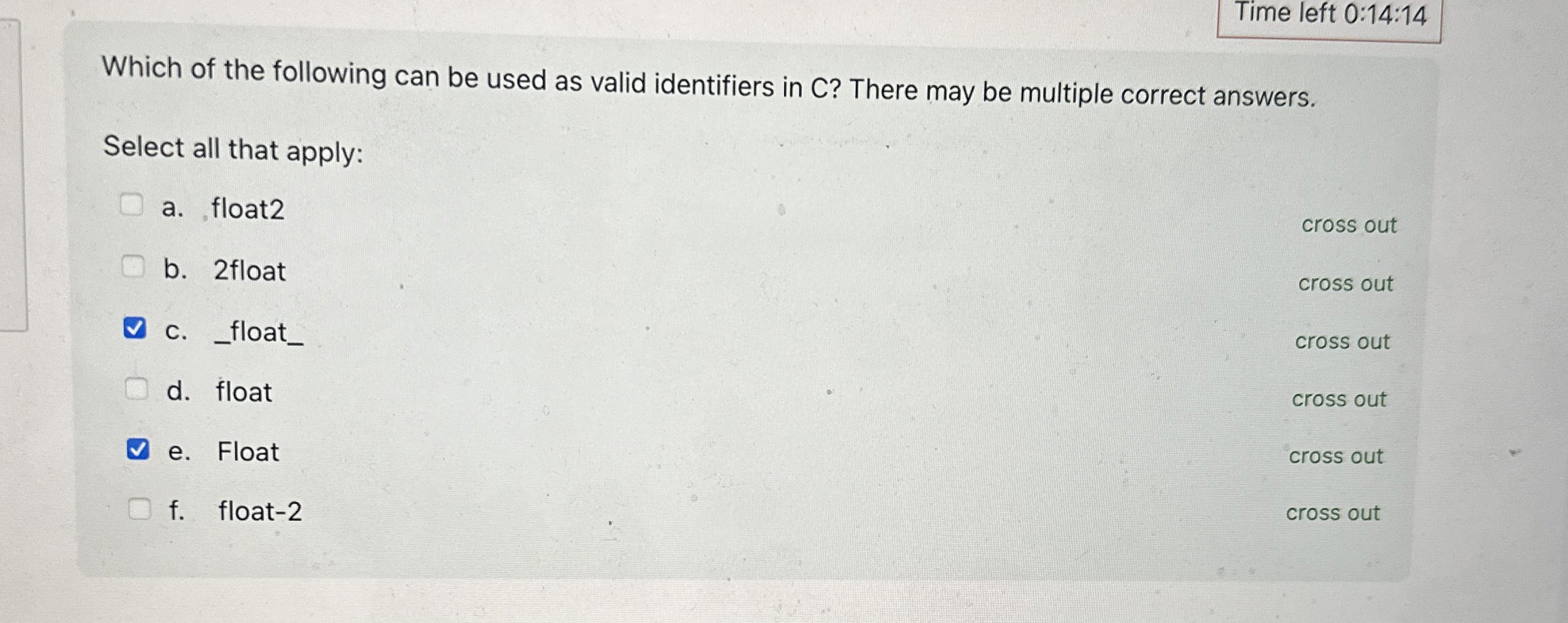 Which of the following can be used as valid