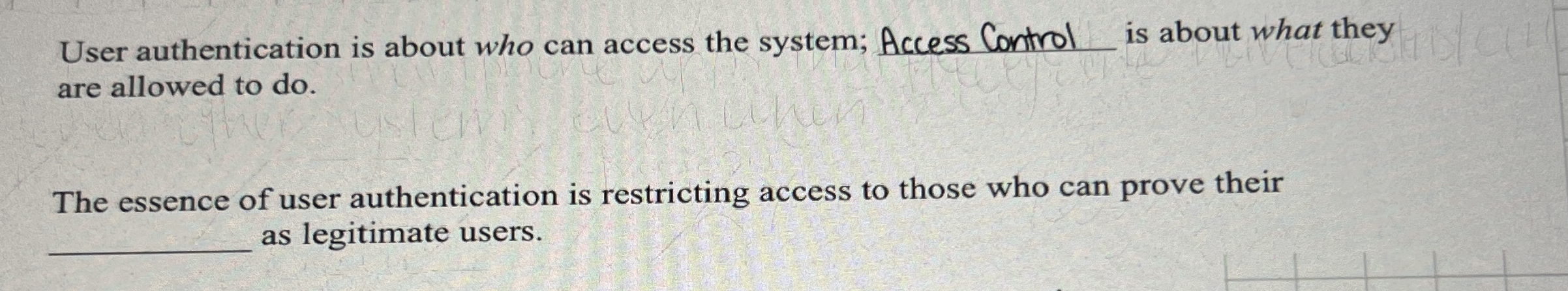 User authentication is about who can access the