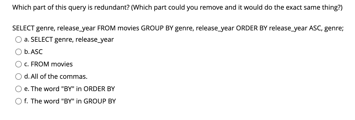 PYTHON Which part of this query is redundant? (