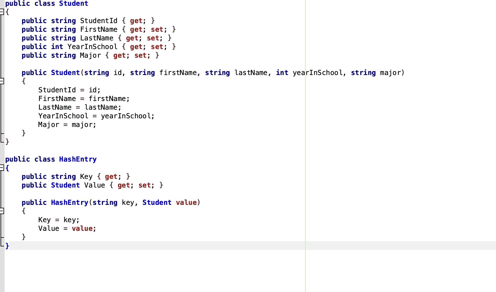 Data Structures Using the attached Student and