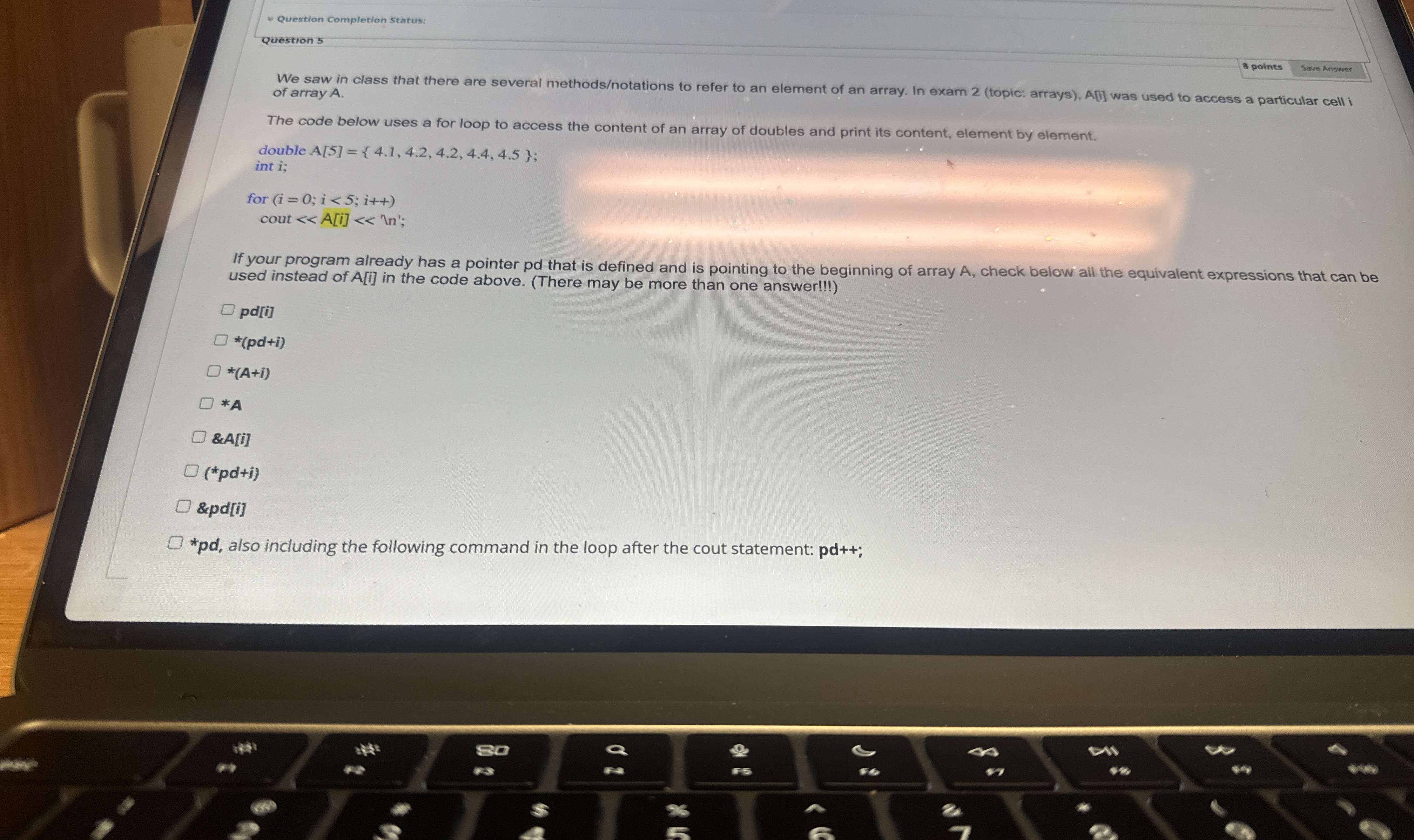 Question 5 We saw in class that there are several