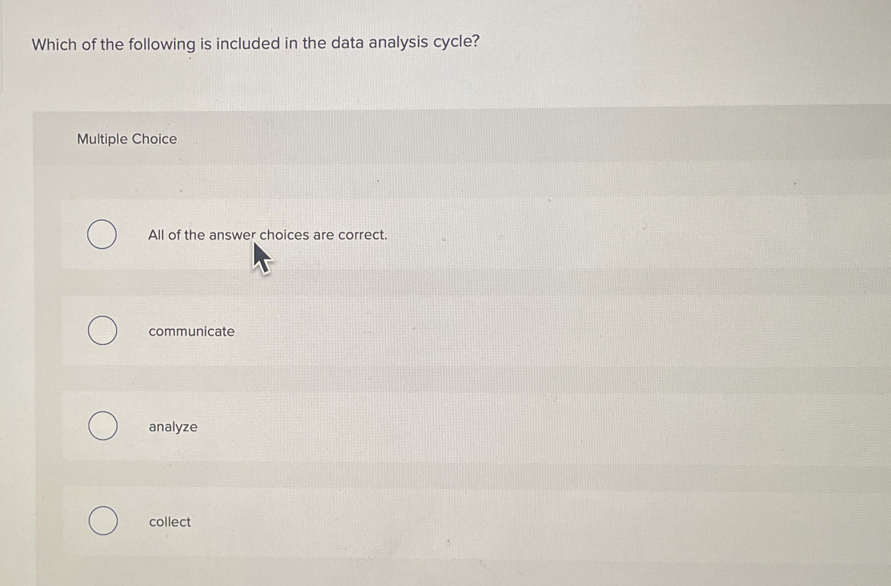 Which of the following is included in the data