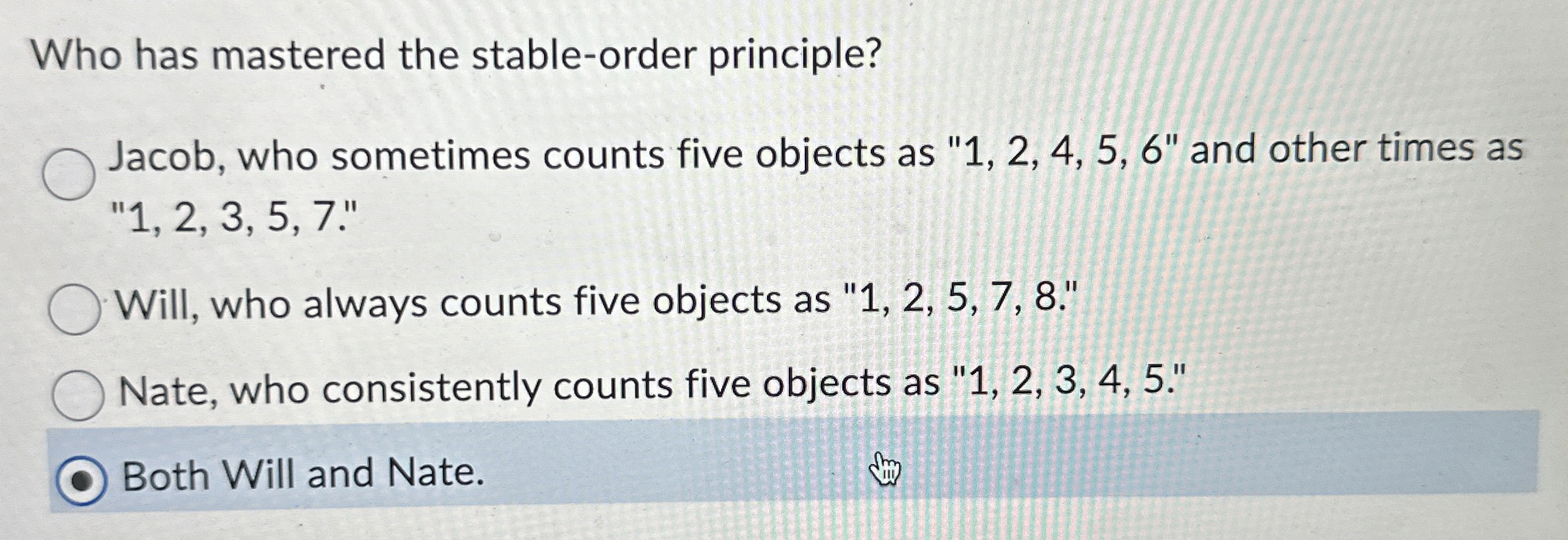 Who has mastered the stable - order principle?