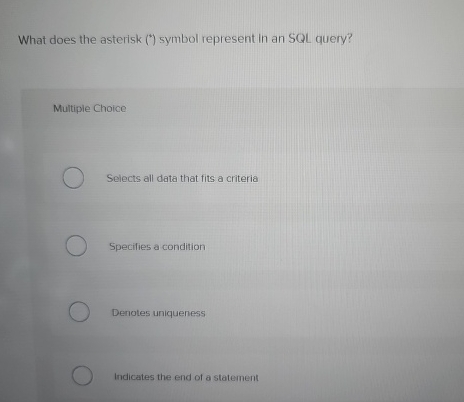 What does the asterisk ( " ) symbol represent in