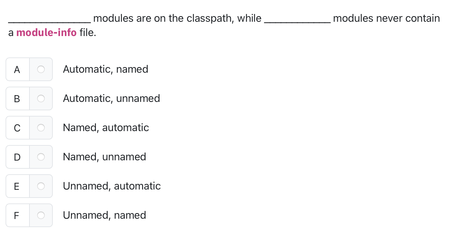 ? _ _ _ _ _ _ m o d u l e s a r e o n t h e c l a
