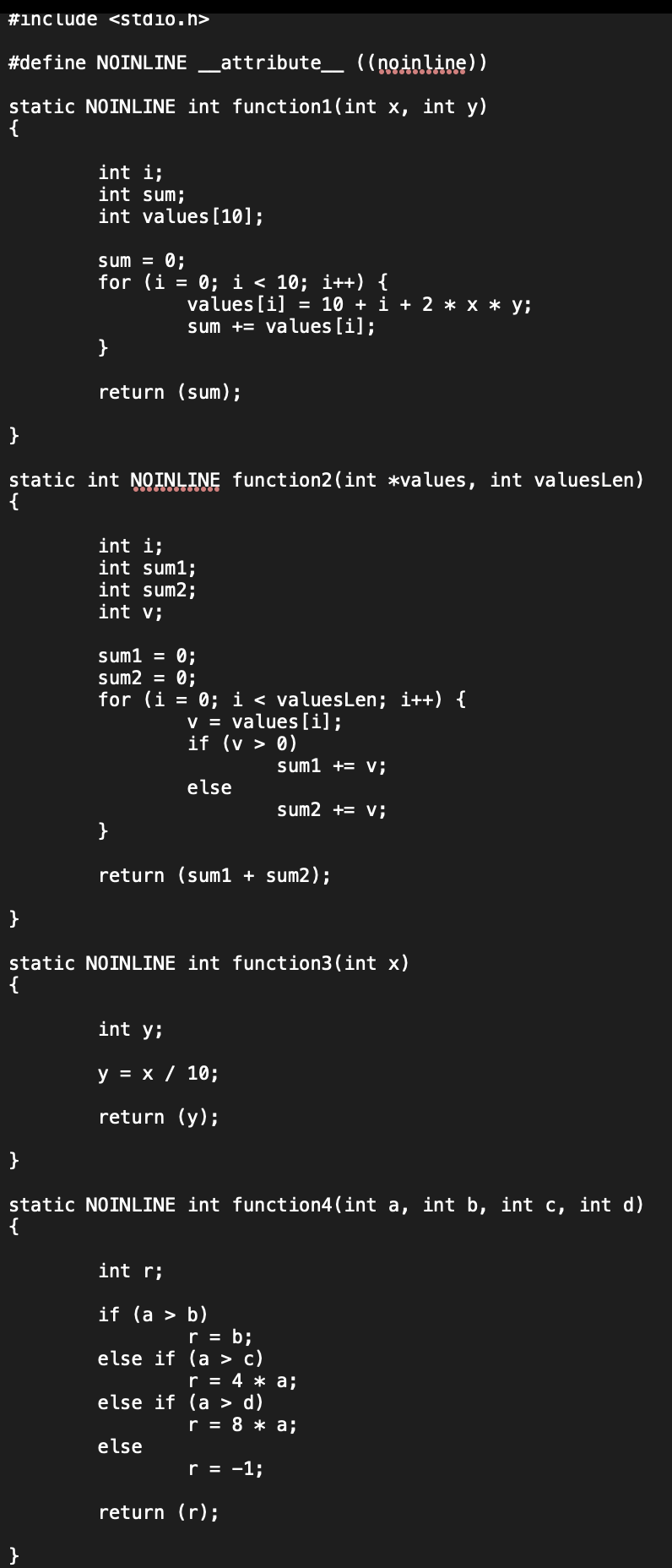 I need you to generate both the unoptimized and