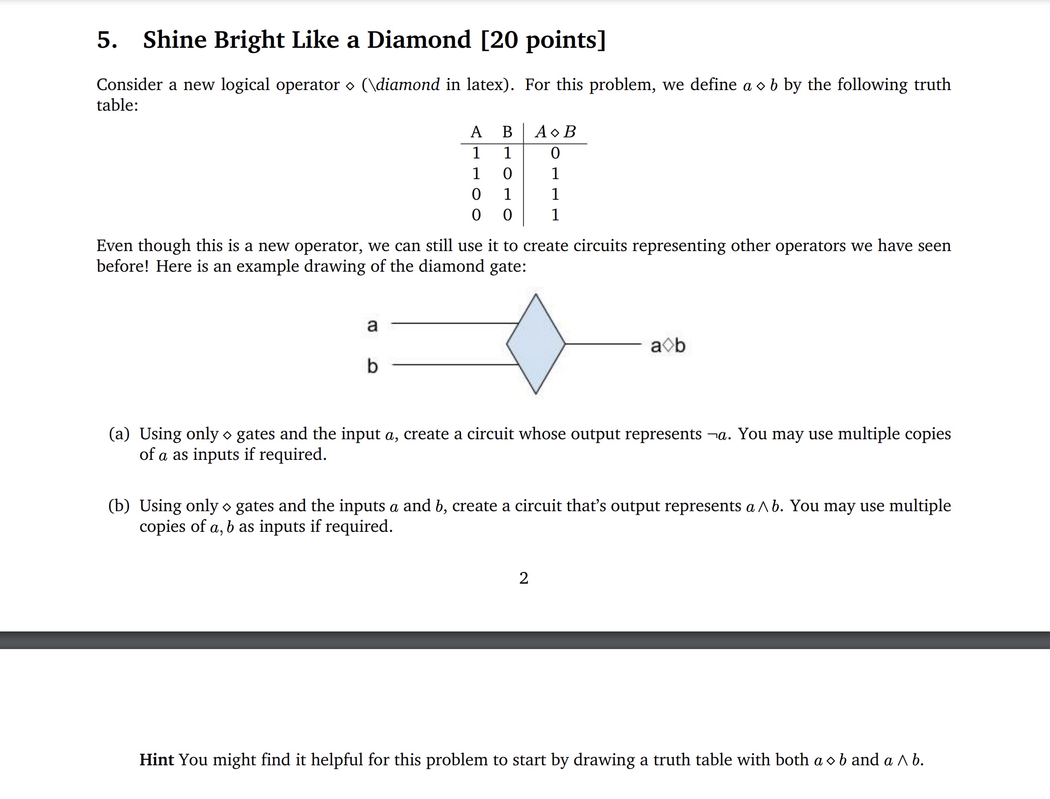Shine Bright Like a Diamond [ 2 0 points ]