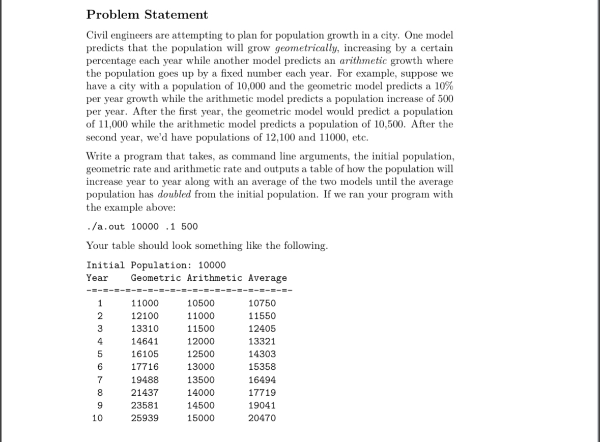 Problem Statement ( IN C CODE ) Civil engineers