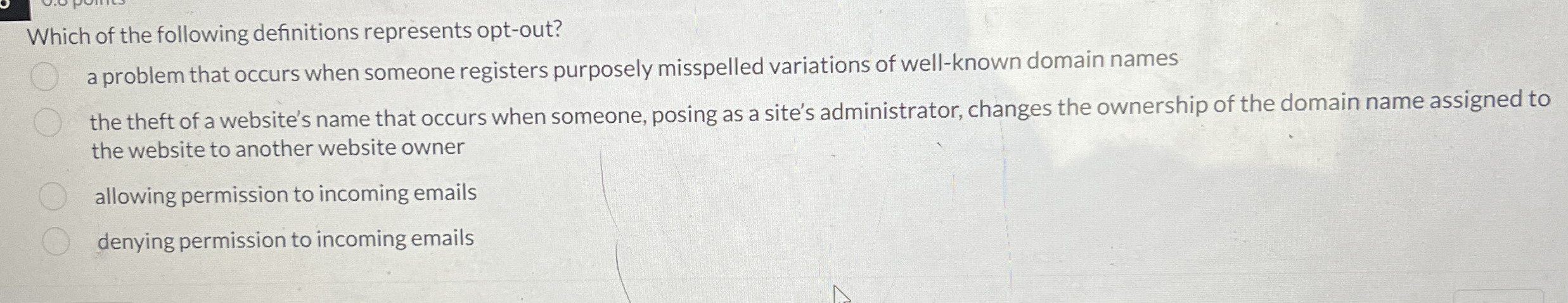 Which of the following definitions represents opt