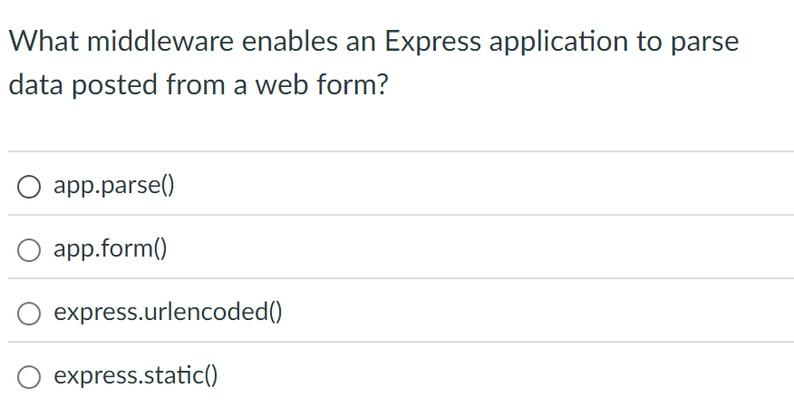 What middleware enables an Express application to