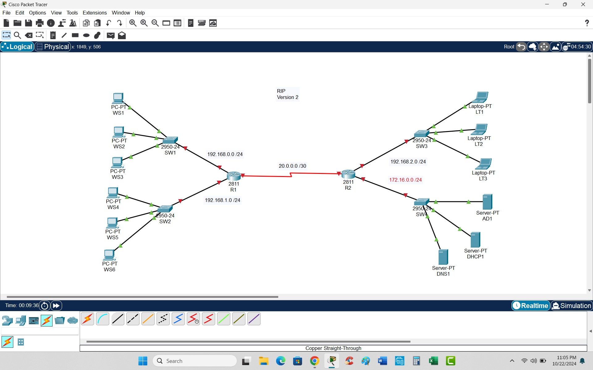 Cisco Packet Tracer ( the image attached is the