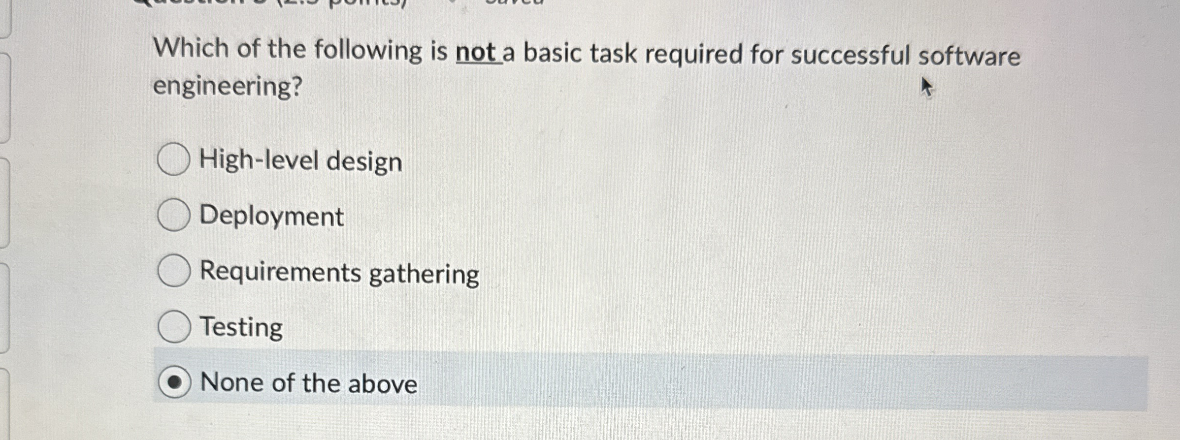 Which of the following is not a basic task