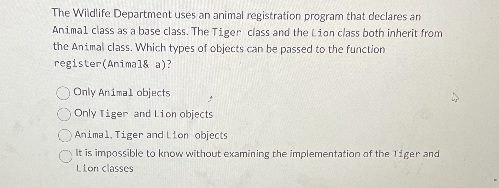 The Wildlife Department uses an animal