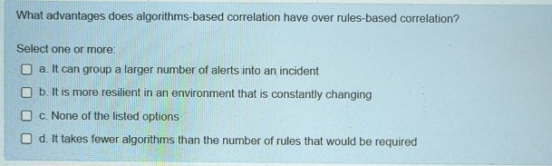 What advantages does algorithms - based