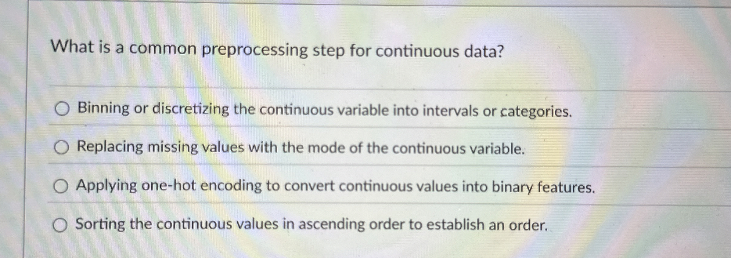 What is a common preprocessing step for