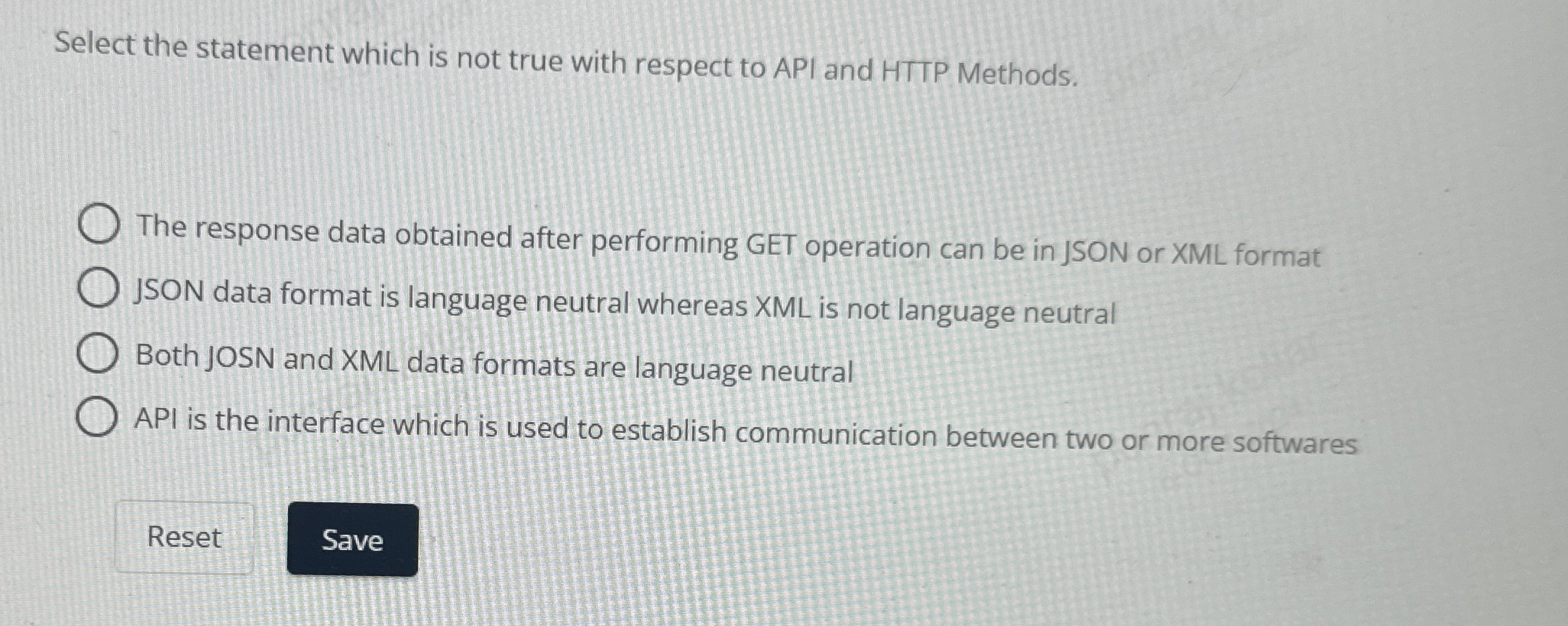 Select the statement which is not true with