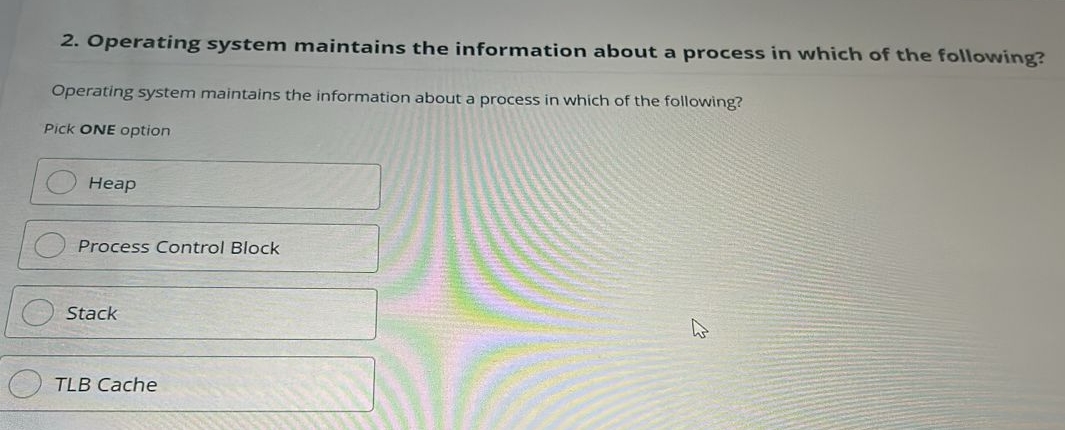 Operating system maintains the information about