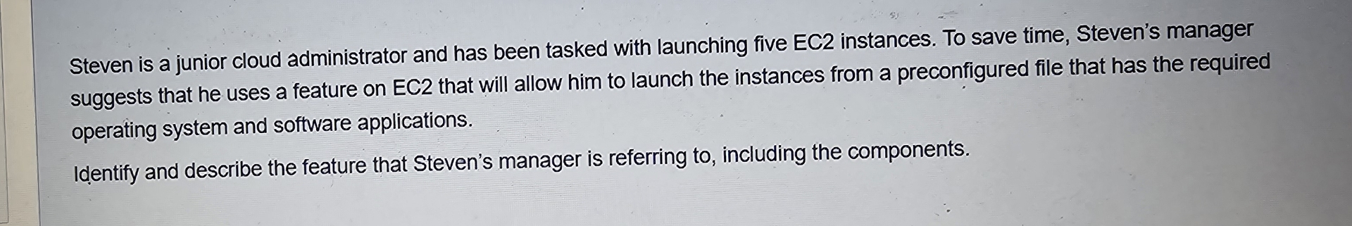 Steven is a junior cloud administrator and has