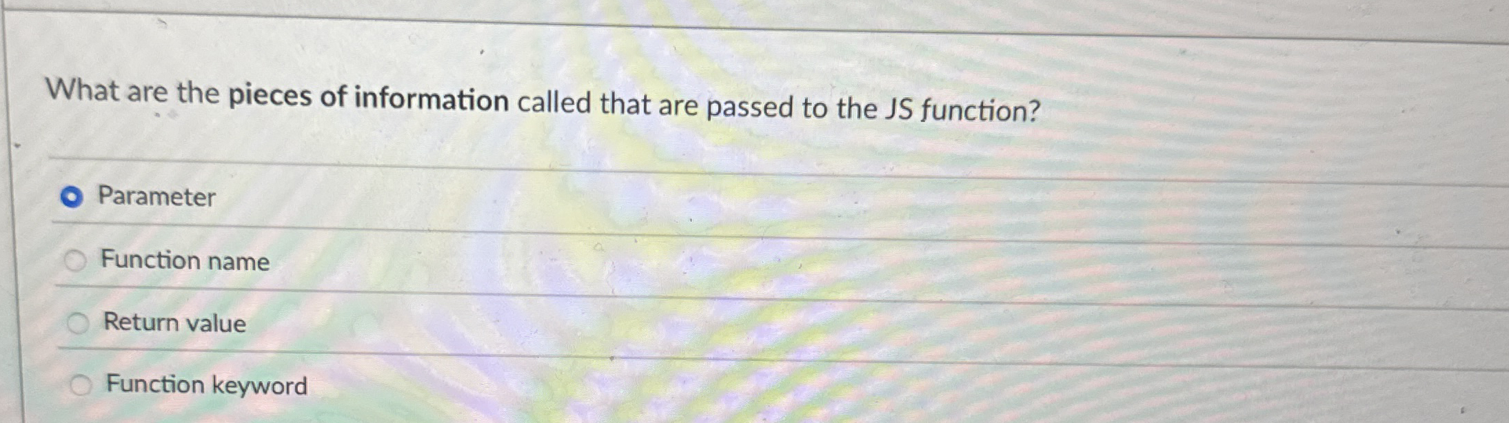 What are the pieces of information called that