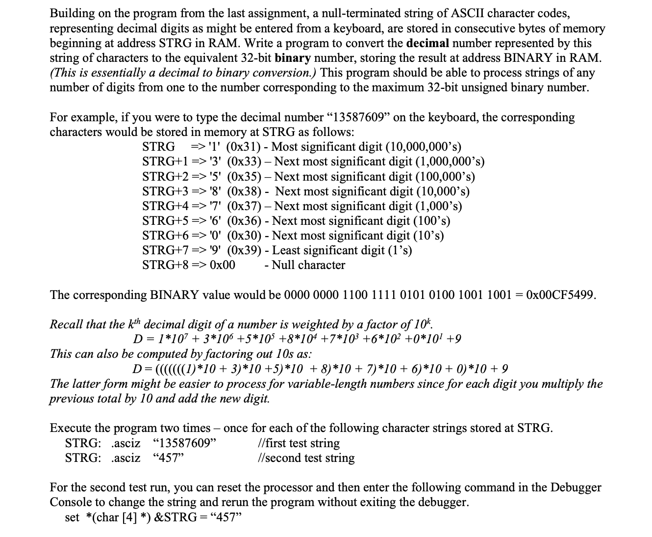 ( ASSEMBLY LANGUAGE ) Building on the program