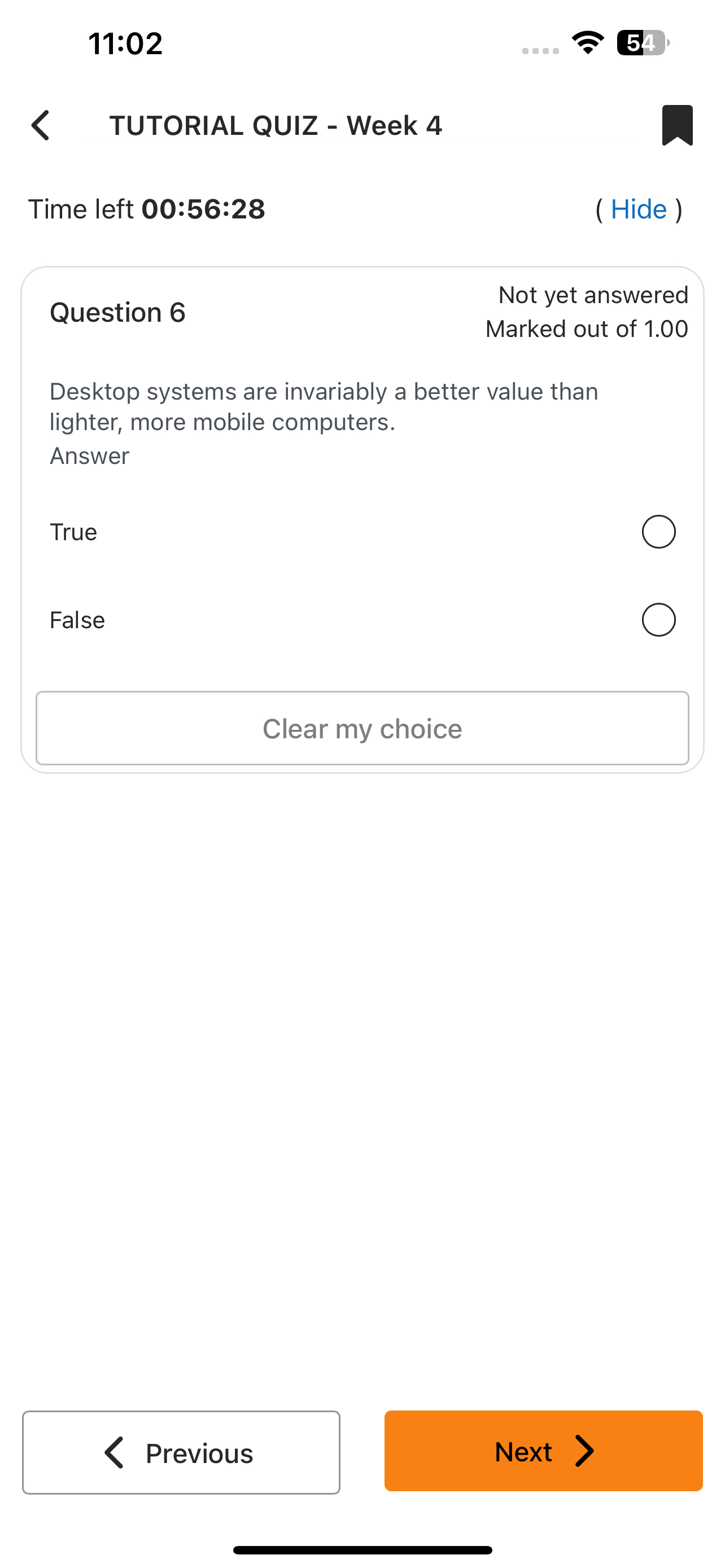 Question 6 Not yet answered Marked out of 1 . 0 0