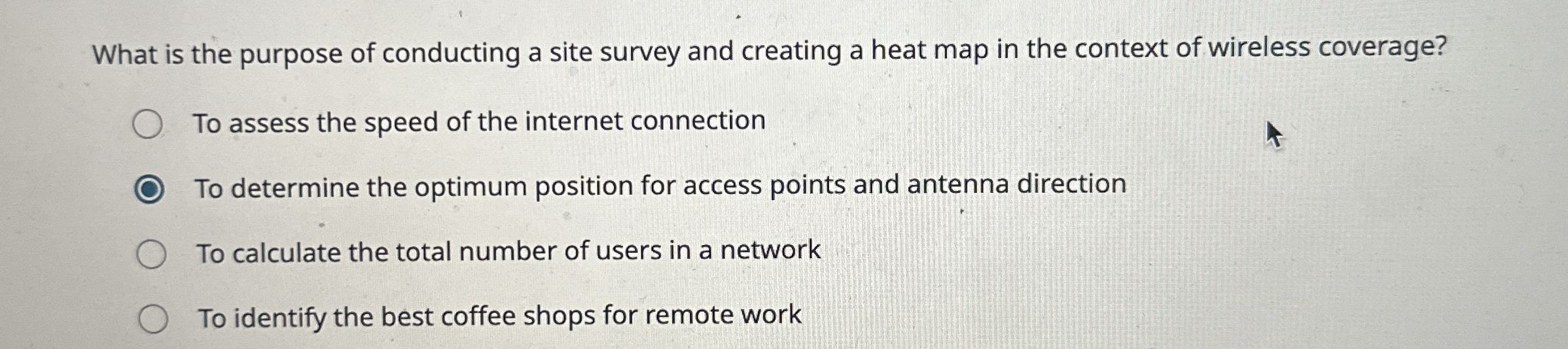 What is the purpose of conducting a site survey