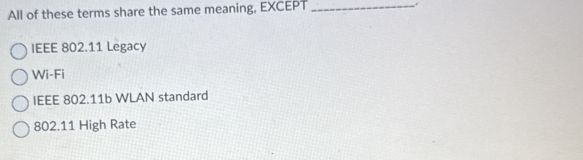 All of these terms share the same meaning, EXCEPT