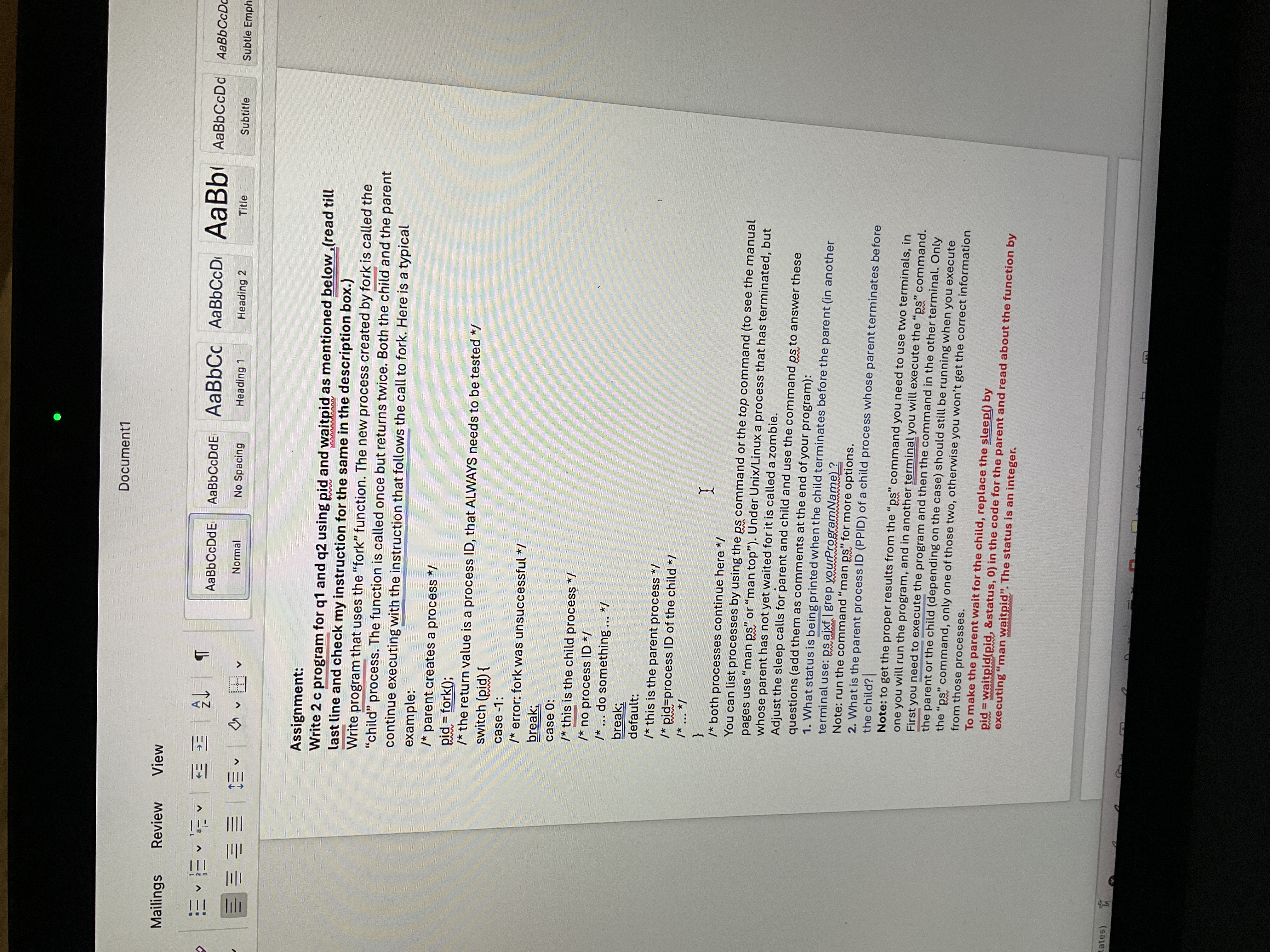 write 2 c programs and give proper resilt using